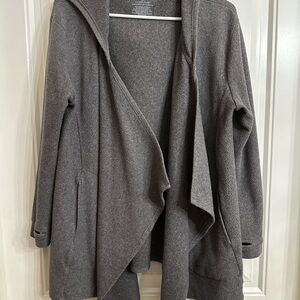 Cuddl Duds Gray Knit Cardigan Sweater